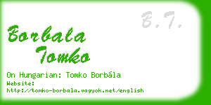 borbala tomko business card